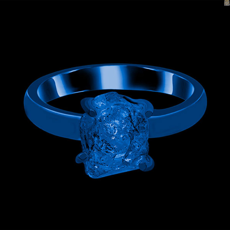 Petroleum Herkimer Diamond Rough Ring-R-Size-8 HDP-2-466