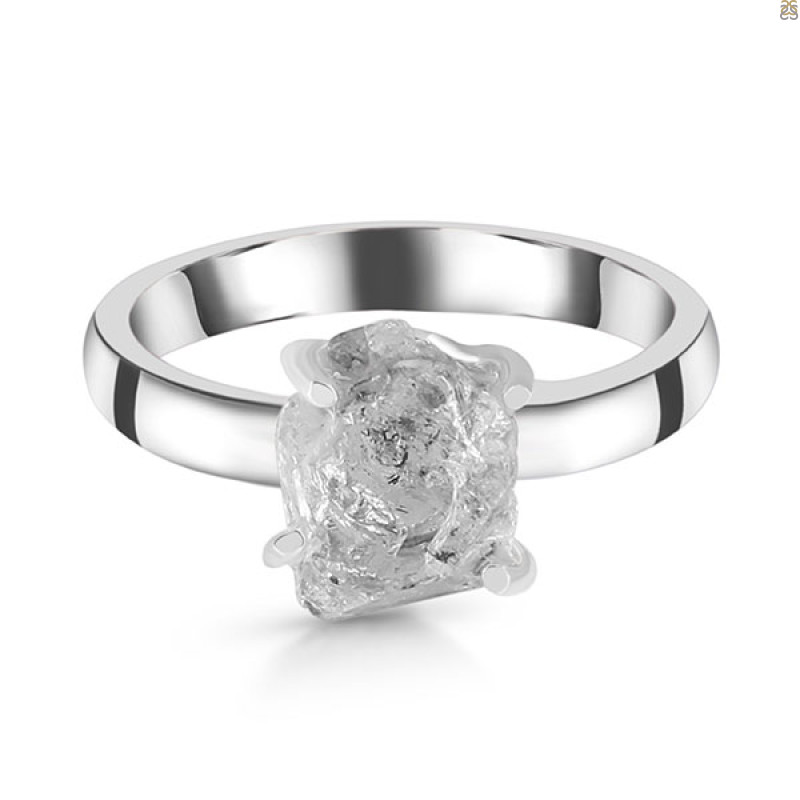 Petroleum Herkimer Diamond Rough Ring-R-Size-8 HDP-2-466