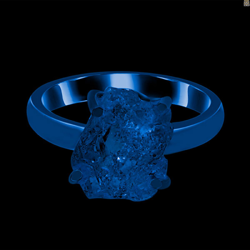Petroleum Herkimer Diamond Rough Ring-R-Size-6 HDP-2-467