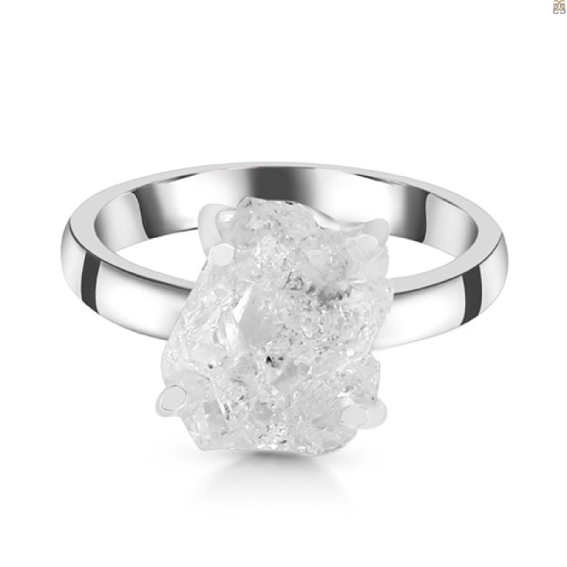 Petroleum Herkimer Diamond Rough Ring-R-Size-6 HDP-2-467