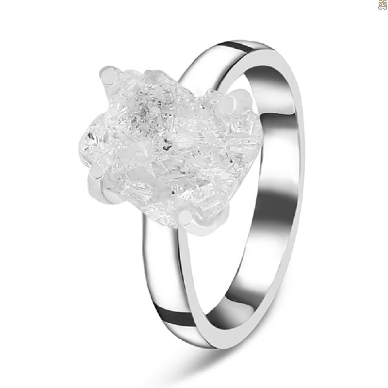 Petroleum Herkimer Diamond Rough Ring-R-Size-6 HDP-2-467