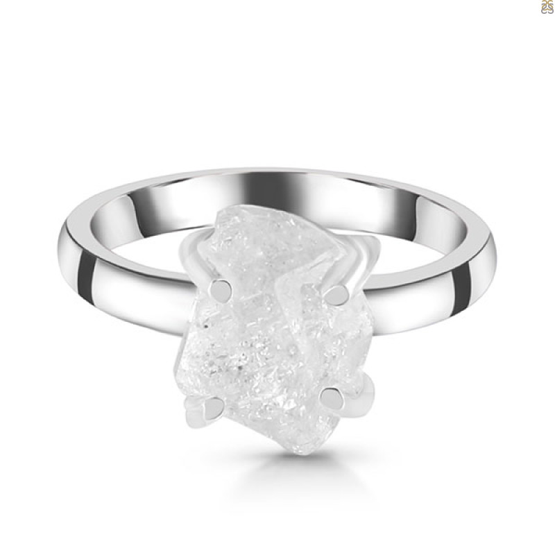 Petroleum Herkimer Diamond Rough Ring-R-Size-6 HDP-2-468