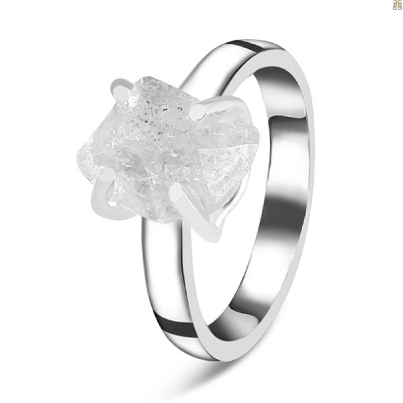 Petroleum Herkimer Diamond Rough Ring-R-Size-6 HDP-2-468