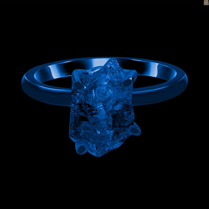Petroleum Herkimer Diamond Rough Ring-R-Size-8 HDP-2-474