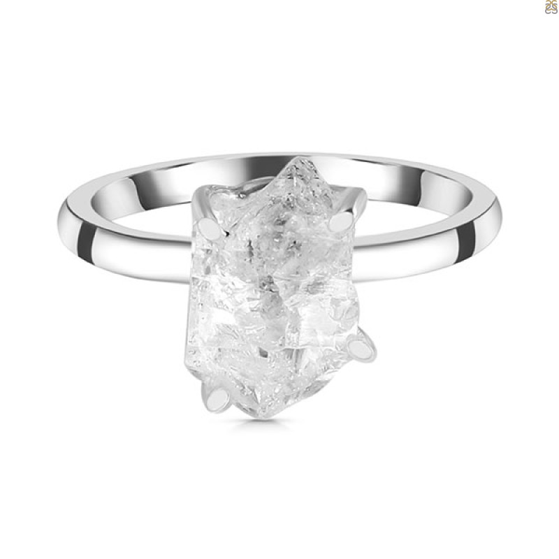 Petroleum Herkimer Diamond Rough Ring-R-Size-8 HDP-2-474