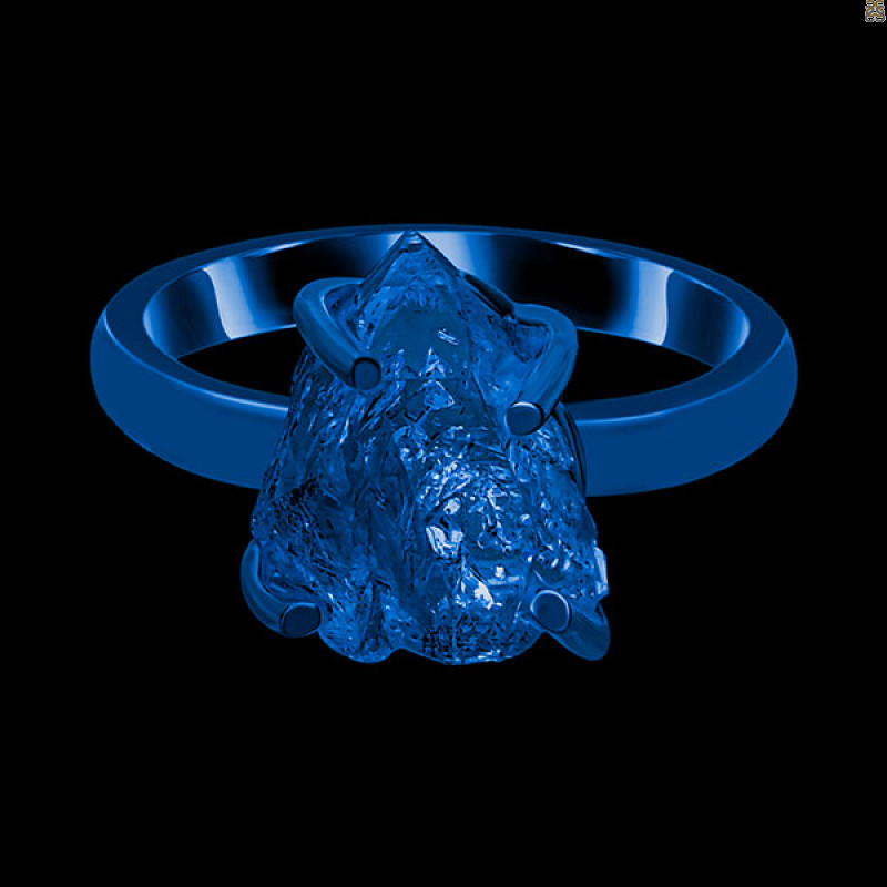 Petroleum Herkimer Diamond Rough Ring-R-Size-7 HDP-2-477