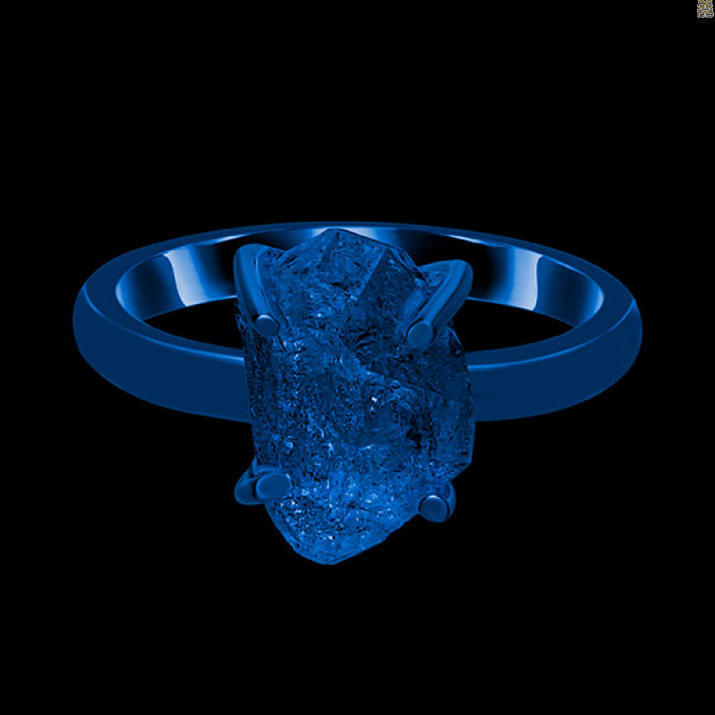 Petroleum Herkimer Diamond Rough Ring-R-Size-7 HDP-2-480