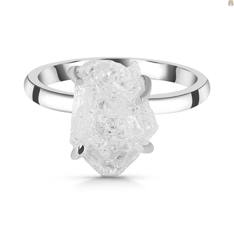 Petroleum Herkimer Diamond Rough Ring-R-Size-8 HDP-2-481