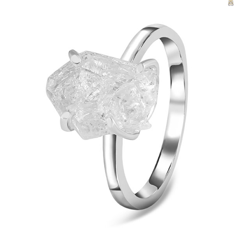 Petroleum Herkimer Diamond Rough Ring-R-Size-8 HDP-2-481