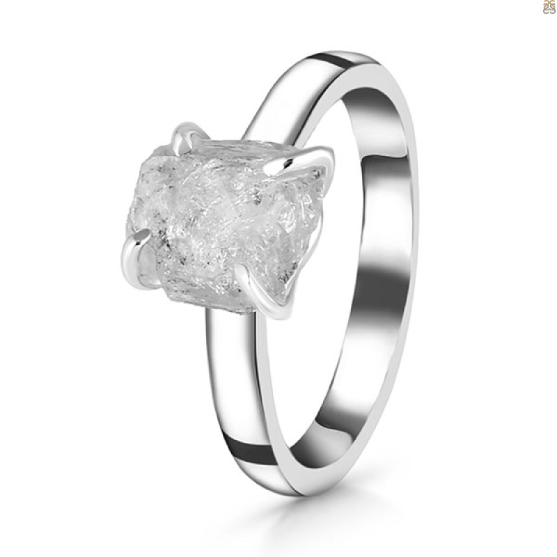 Petroleum Herkimer Diamond Rough Ring-R-Size-9 HDP-2-486