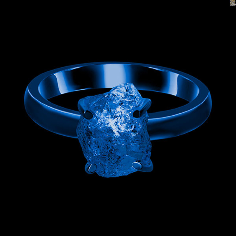 Petroleum Herkimer Diamond Rough Ring-R-Size-10 HDP-2-487