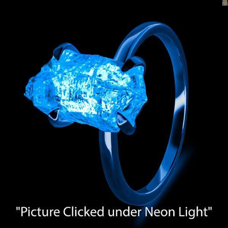 Petroleum Herkimer Diamond Rough Ring-R-Size-8 HDP-2-49