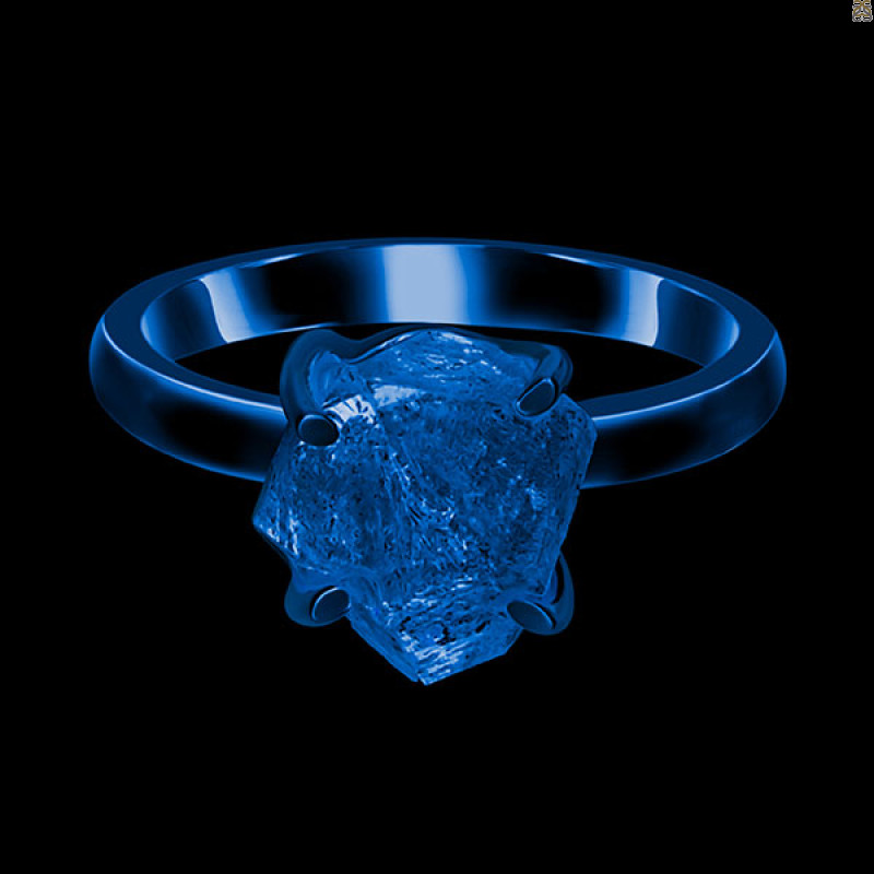 Petroleum Herkimer Diamond Rough Ring-R-Size-6 HDP-2-490