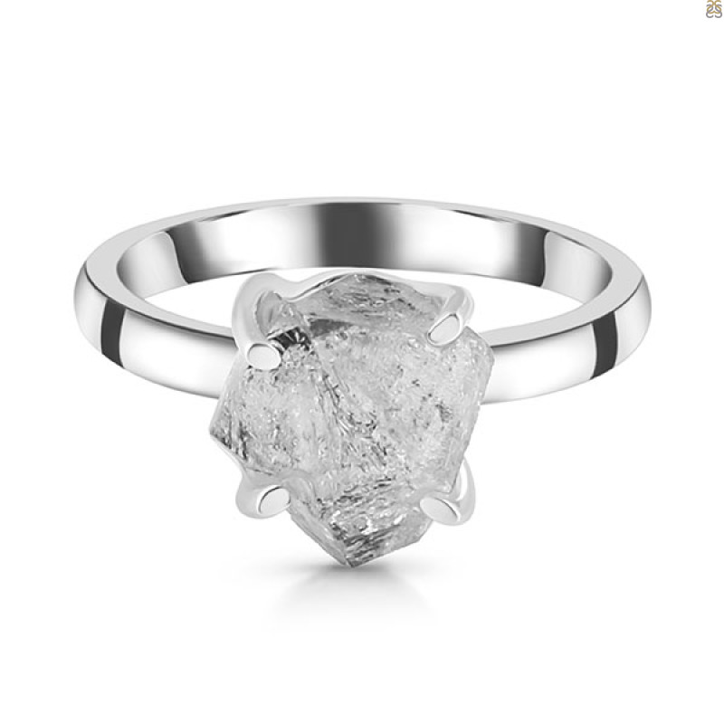 Petroleum Herkimer Diamond Rough Ring-R-Size-6 HDP-2-490