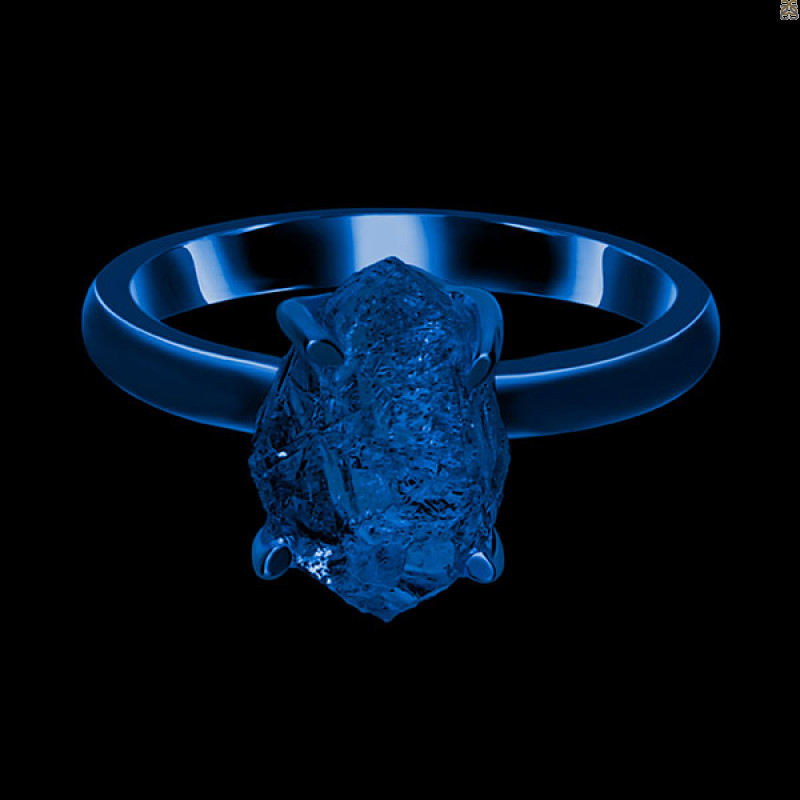 Petroleum Herkimer Diamond Rough Ring-R-Size-8 HDP-2-491