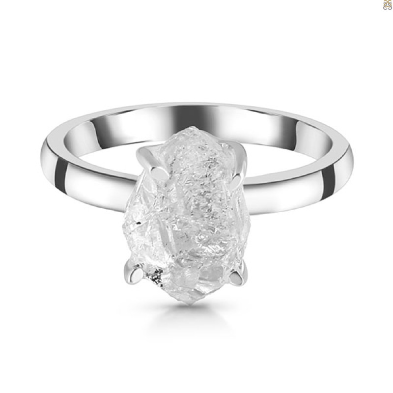 Petroleum Herkimer Diamond Rough Ring-R-Size-8 HDP-2-491