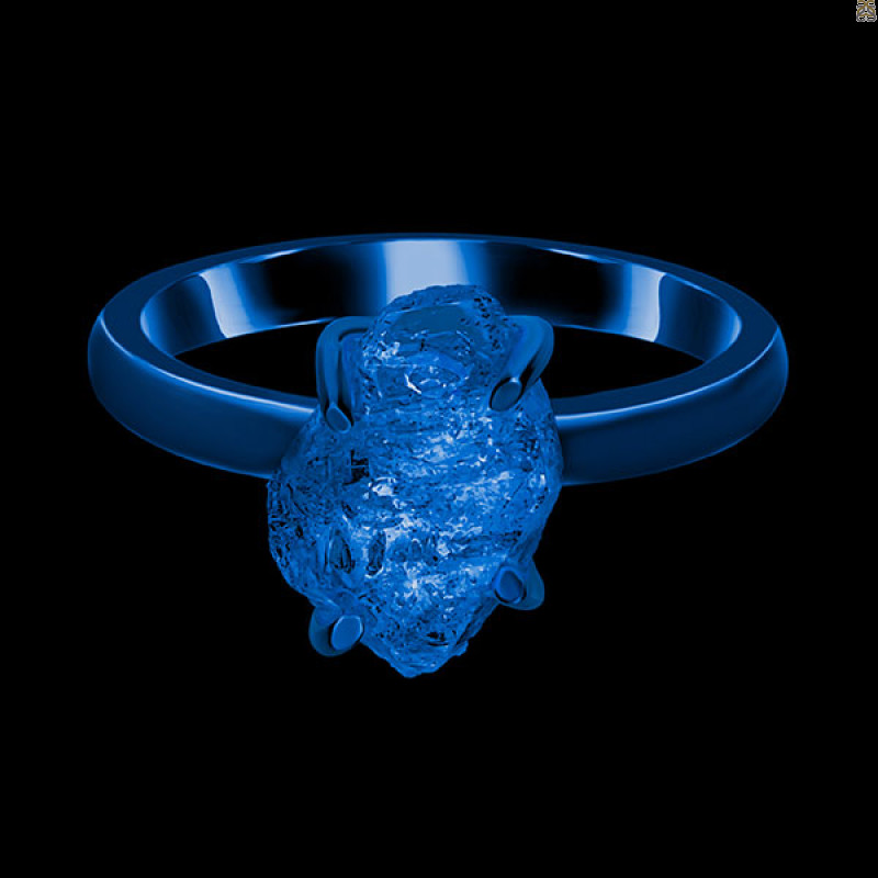 Petroleum Herkimer Diamond Rough Ring-R-Size-9 HDP-2-493