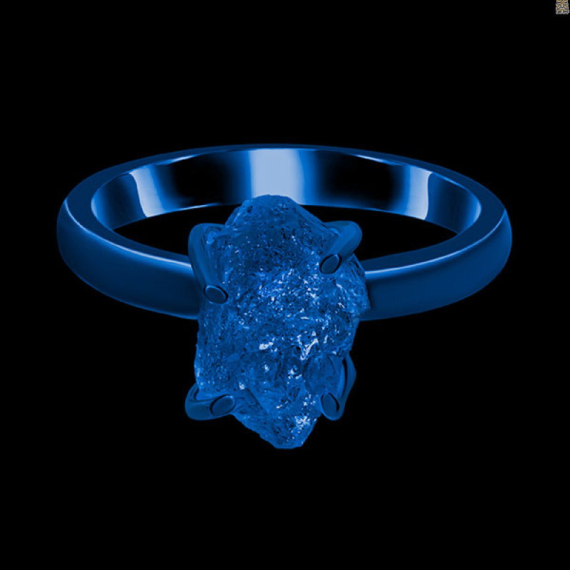 Petroleum Herkimer Diamond Rough Ring-Size-10 HDP-2-494