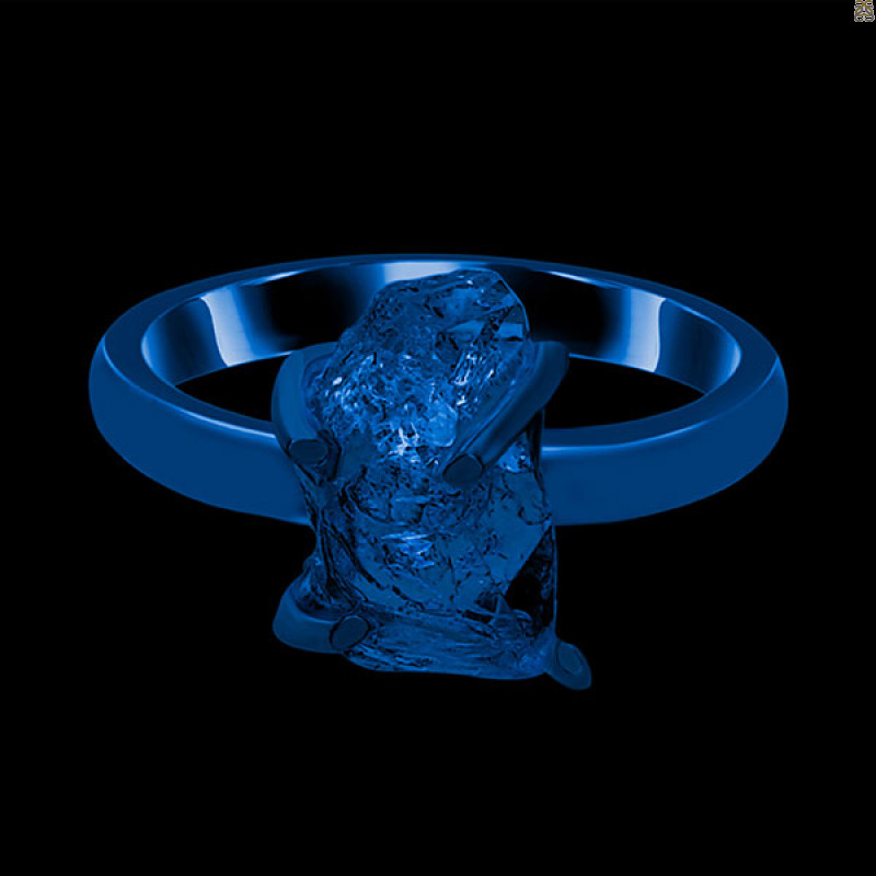 Petroleum Herkimer Diamond Rough Ring-R-Size-7 HDP-2-496