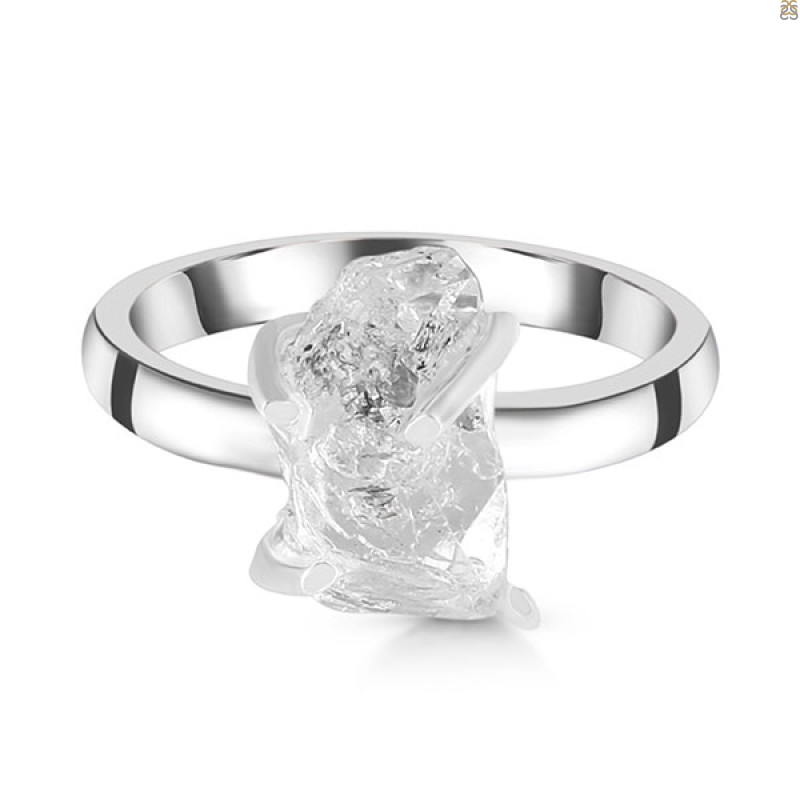 Petroleum Herkimer Diamond Rough Ring-R-Size-7 HDP-2-496