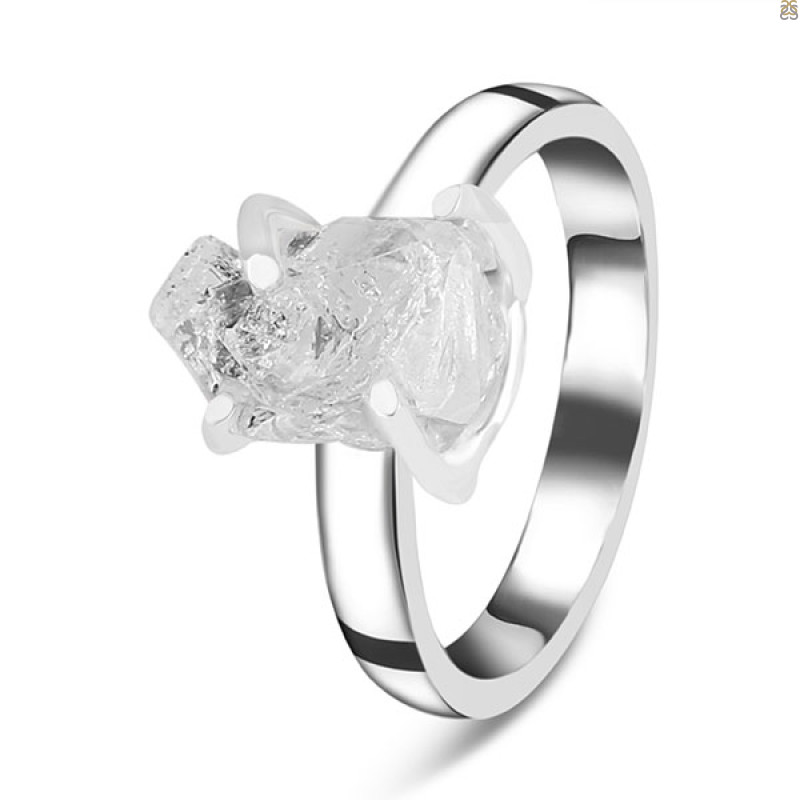 Petroleum Herkimer Diamond Rough Ring-R-Size-7 HDP-2-496