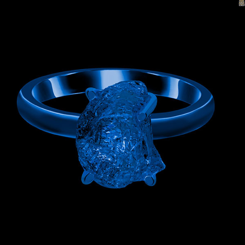 Petroleum Herkimer Diamond Rough Ring-R-Size-10 HDP-2-500