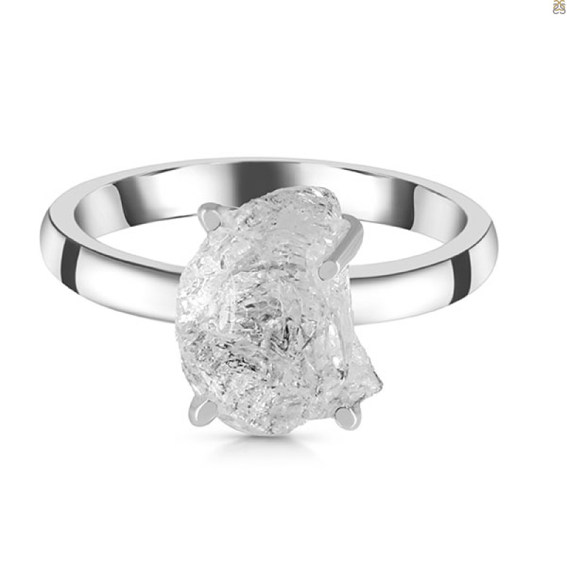 Petroleum Herkimer Diamond Rough Ring-R-Size-10 HDP-2-500