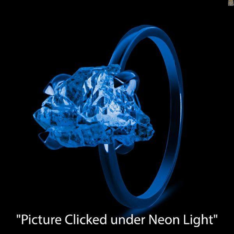 Petroleum Herkimer Diamond Rough Ring-R-Size-8 HDP-2-52