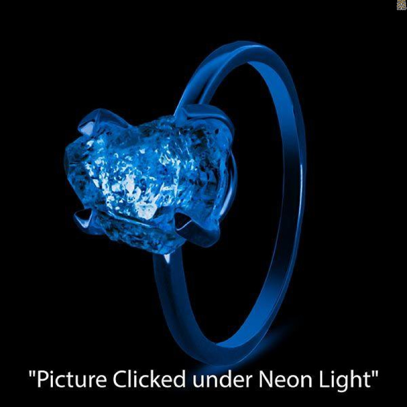 Petroleum Herkimer Diamond Rough Ring-R-Size-8 HDP-2-55