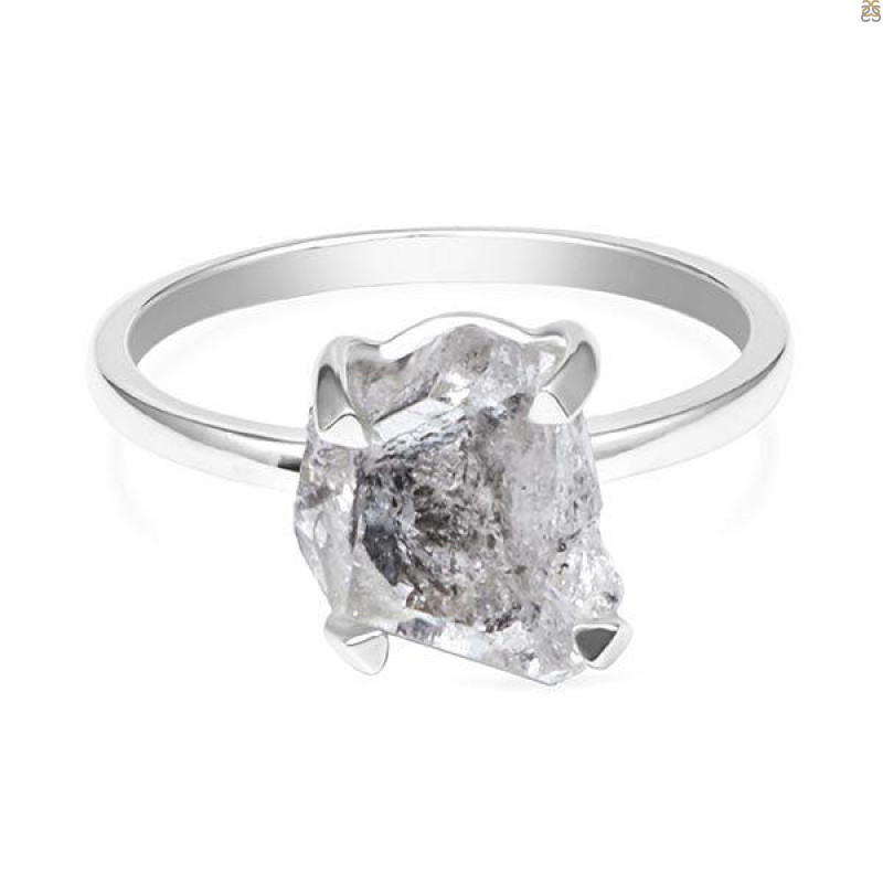 Petroleum Herkimer Diamond Rough Ring-R-Size-8 HDP-2-55