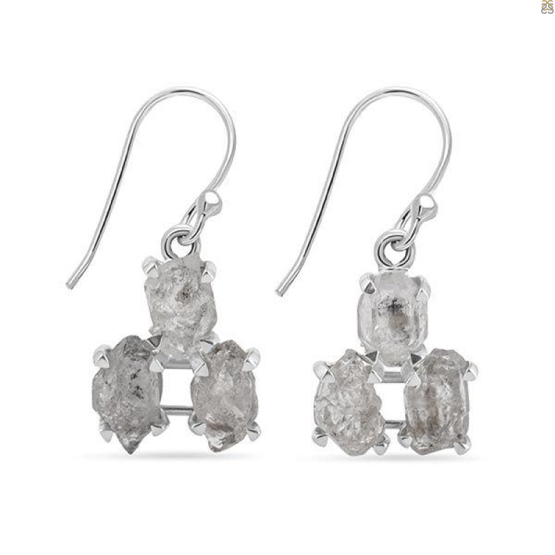 Petroleum Herkimer Diamond Rough Earring-2E HDP-3-11