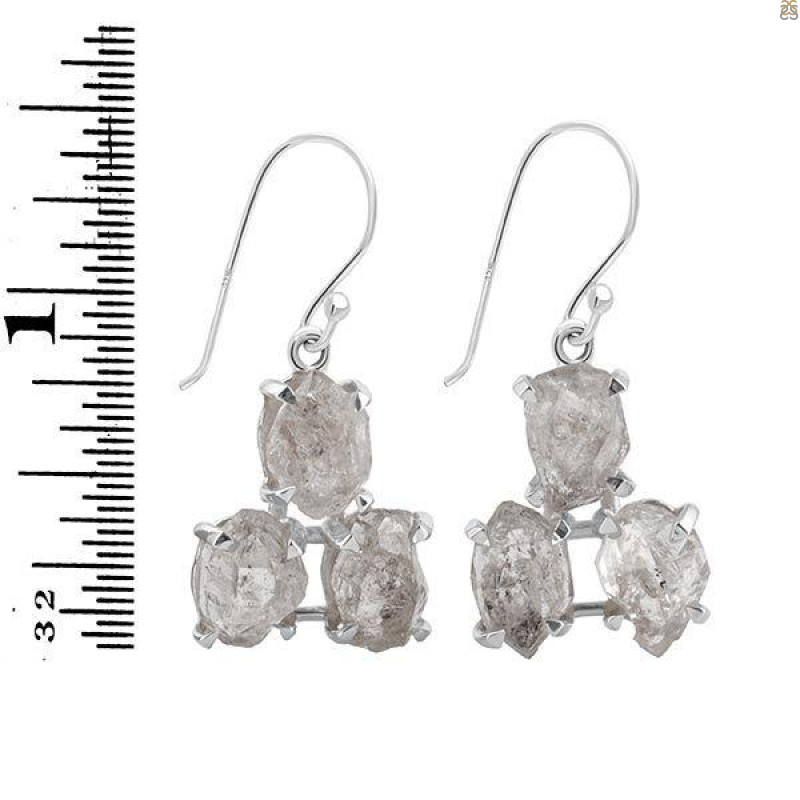 Petroleum Herkimer Diamond Rough Earring-2E HDP-3-115