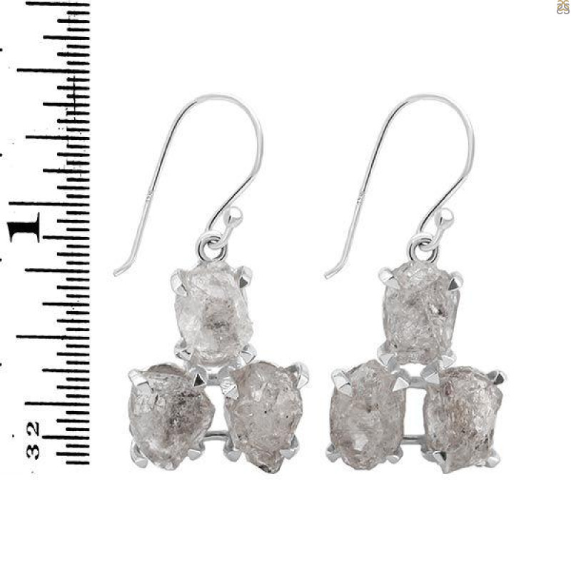 Petroleum Herkimer Diamond Rough Earring-2E HDP-3-117