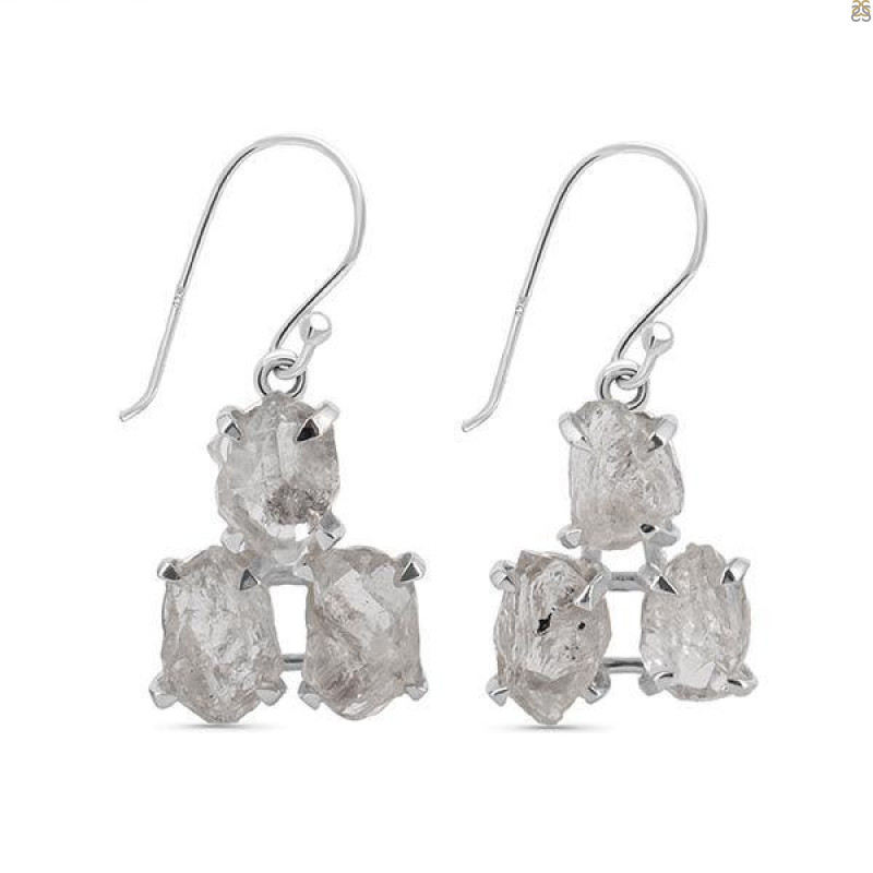 Petroleum Herkimer Diamond Rough Earring-2E HDP-3-119