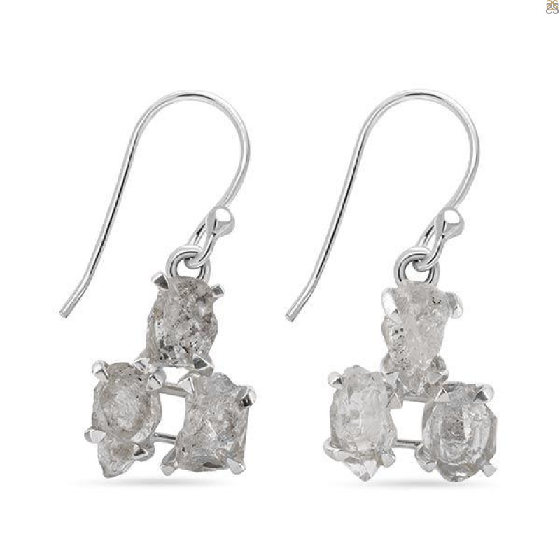 Petroleum Herkimer Diamond Rough Earring-2E HDP-3-12