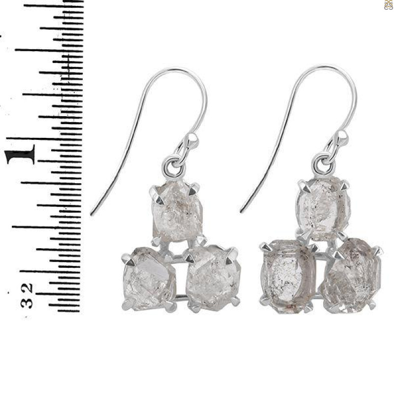 Petroleum Herkimer Diamond Rough Earring-2E HDP-3-122