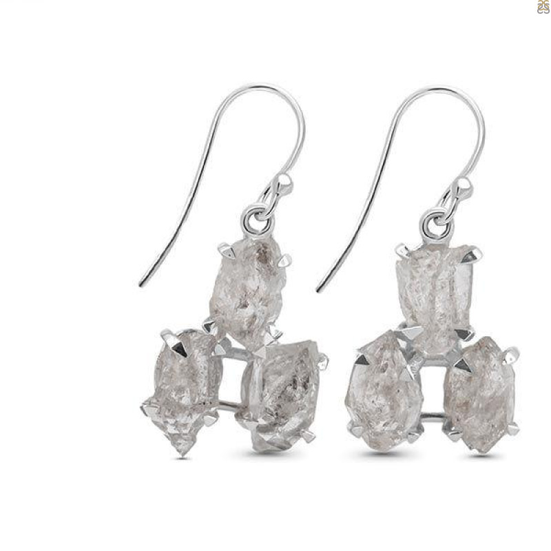 Petroleum Herkimer Diamond Rough Earring-2E HDP-3-123