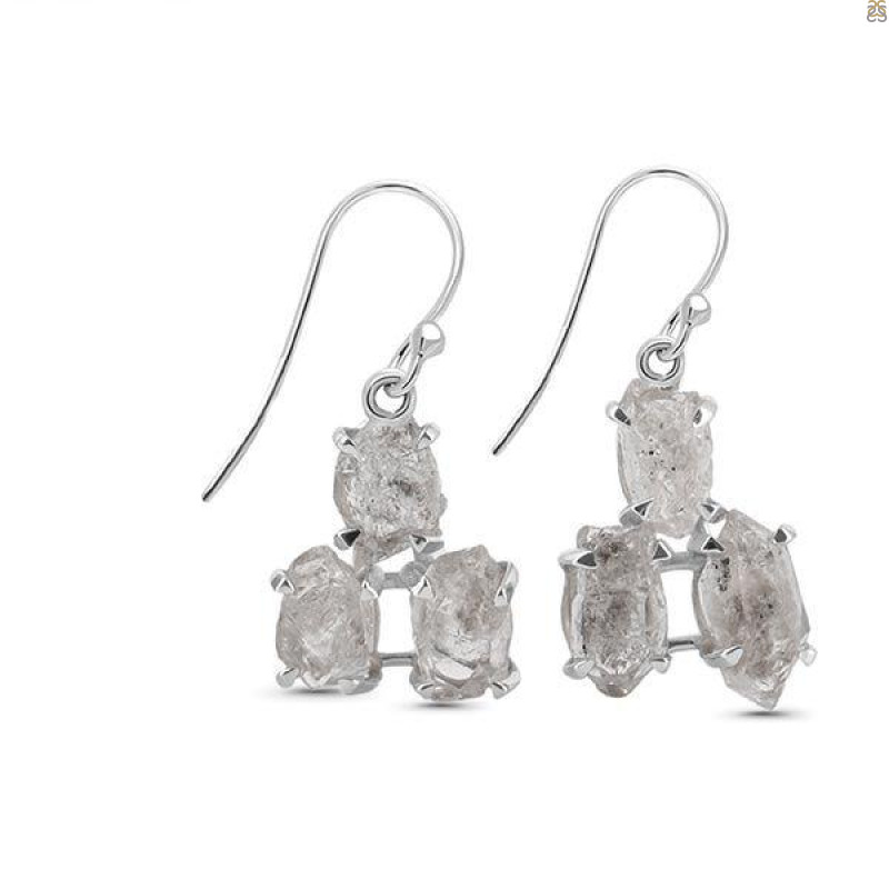 Petroleum Herkimer Diamond Rough Earring-2E HDP-3-124