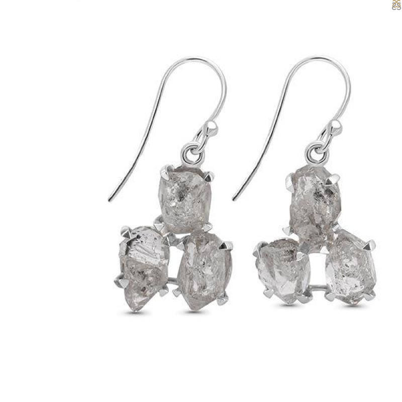 Petroleum Herkimer Diamond Rough Earring-2E HDP-3-125