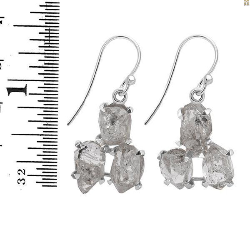 Petroleum Herkimer Diamond Rough Earring-2E HDP-3-125