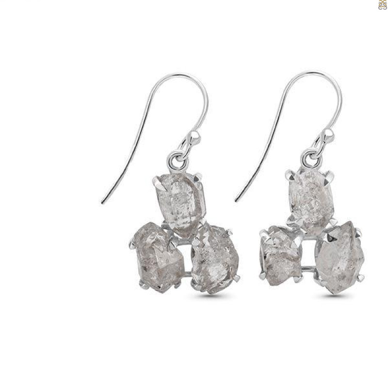 Petroleum Herkimer Diamond Rough Earring-2E HDP-3-126
