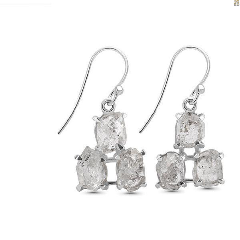 Petroleum Herkimer Diamond Rough Earring-2E HDP-3-127
