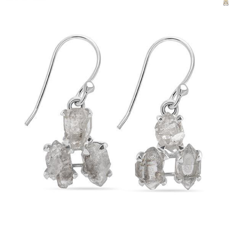Petroleum Herkimer Diamond Rough Earring-2E HDP-3-13