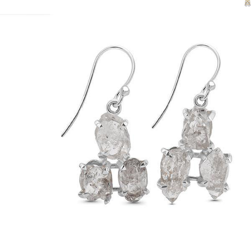 Petroleum Herkimer Diamond Rough Earring-2E HDP-3-130