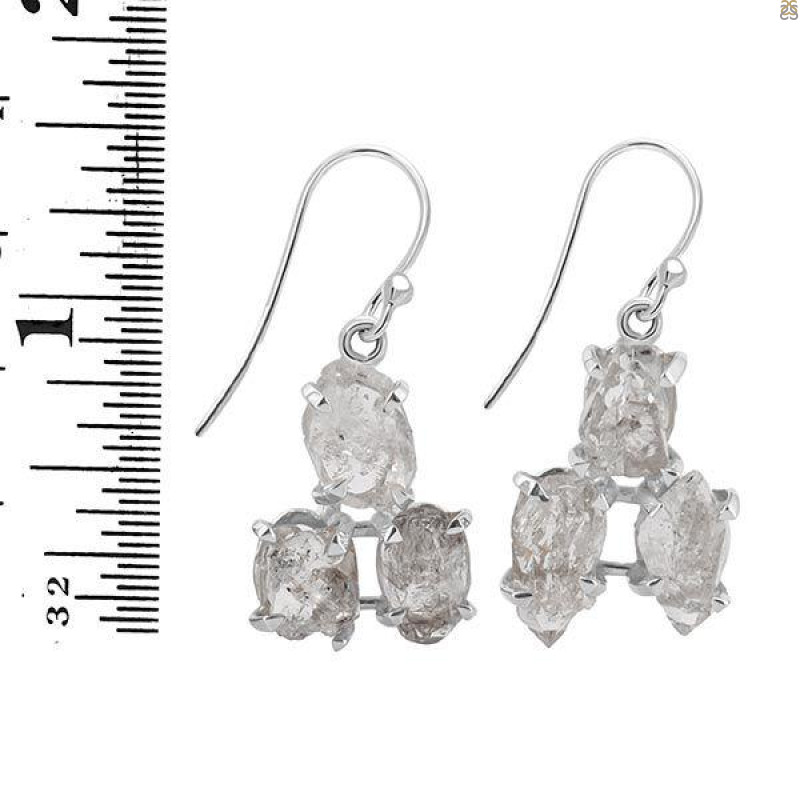 Petroleum Herkimer Diamond Rough Earring-2E HDP-3-130