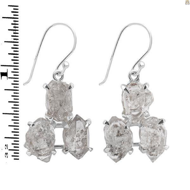 Petroleum Herkimer Diamond Rough Earring-2E HDP-3-133