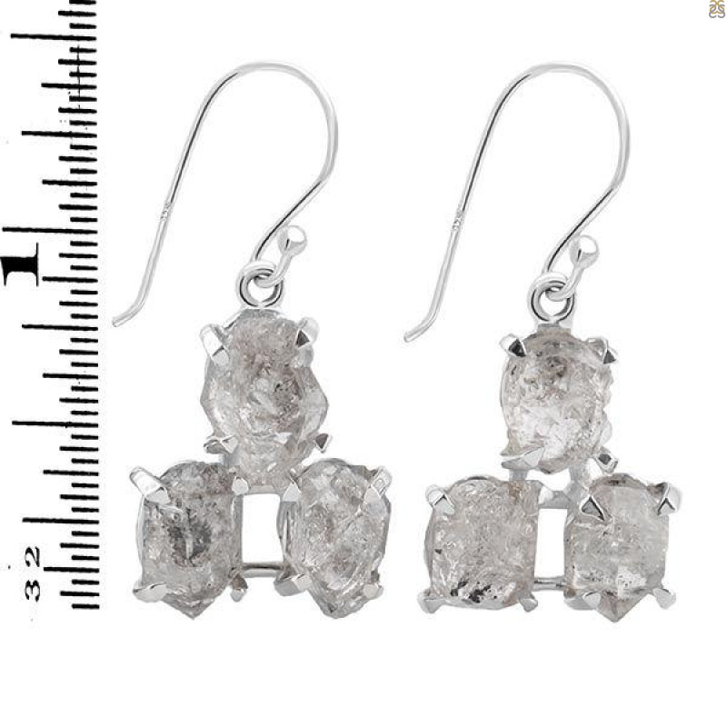 Petroleum Herkimer Diamond Rough Earring-2E HDP-3-134