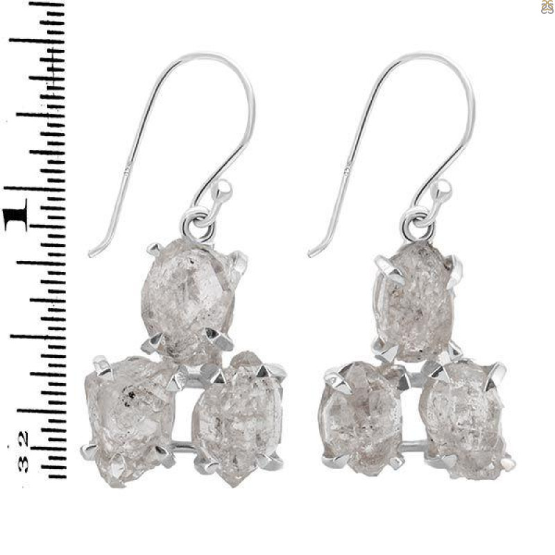 Petroleum Herkimer Diamond Rough Earring-2E HDP-3-135