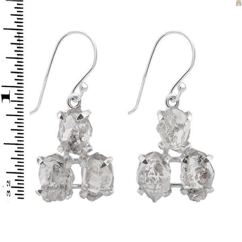 Petroleum Herkimer Diamond Rough Earring-2E HDP-3-136