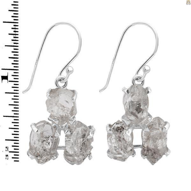 Petroleum Herkimer Diamond Rough Earring-2E HDP-3-137